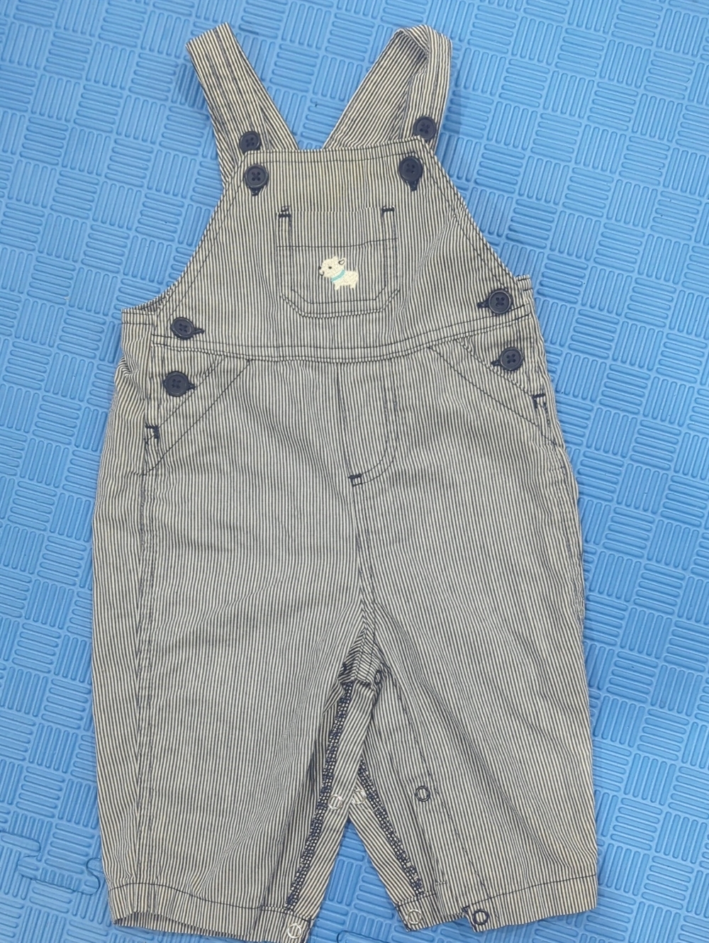 5/$10 - 6-9 Months Carter's Navy Pinstripe Overalls